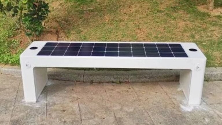 Smart solar bench stablished at st. xavier college mumbai